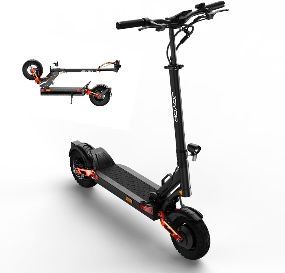 JOYOR S5/S10-S/T10 Electric Scooters, Foldable E-Scooter, 600W-2000W Motor, Disc/Hydraulic Brakes, 31-44 MPH Top Speed, 34-48 Miles Range, 10