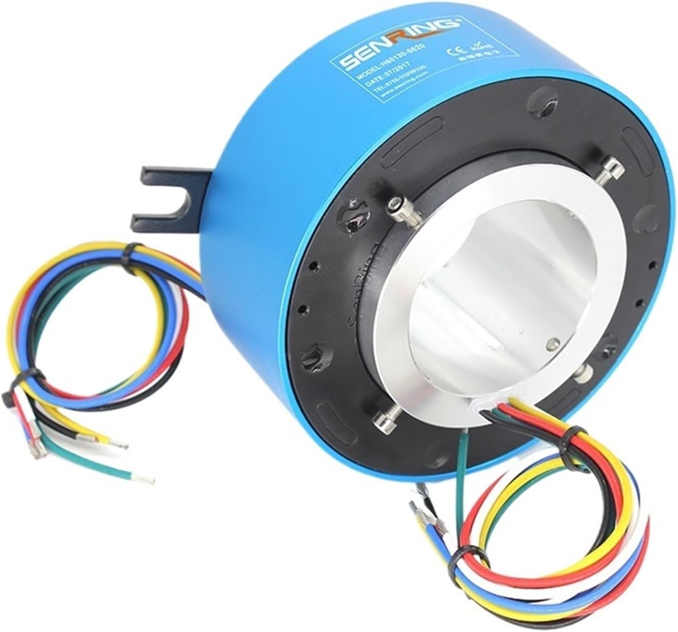 Large Hole Size 60mm Through Bore Slip Ring of OD 130mm 6 Circuits 20A Electronic Rotary Unions Connector