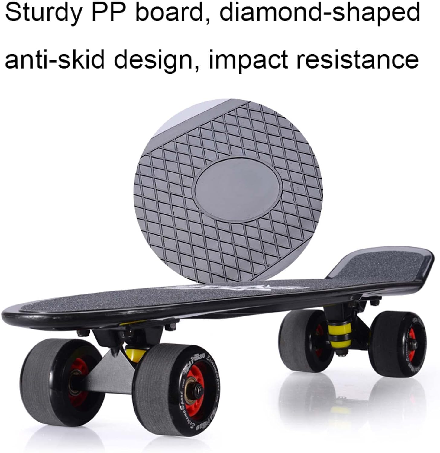 Complete Skateboard for Kids Teens Adults, 7 Layer Maple Double Kick Deck Concave Cruiser Trick Skateboards, Professional Standard Skateboard
