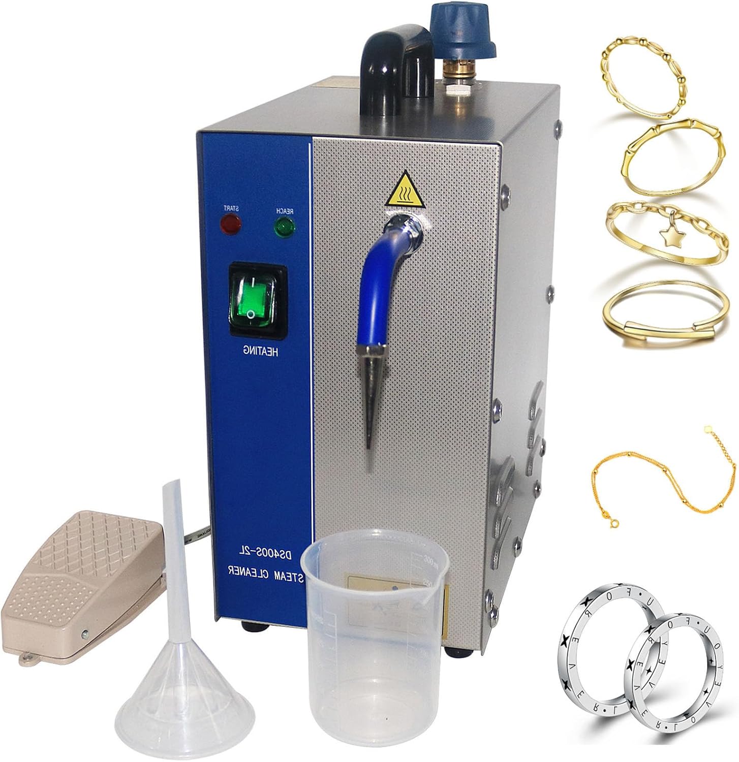 Soflightmok Jewelry Steam Cleaner | 2l Steam Cleaner Washer | 1300w Stainless Steel Jewelry Steam- Steam Cleaner Goldsmith Equipment | Cleaning Washing Machine for Cleaning Jewelry/Silver/Gold,Silver