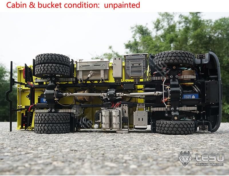 LESU 1/14 4 * 4 RC Hydraulic Dumper Tipper Truck Model Motor ESC Servo Light Sound Sets​