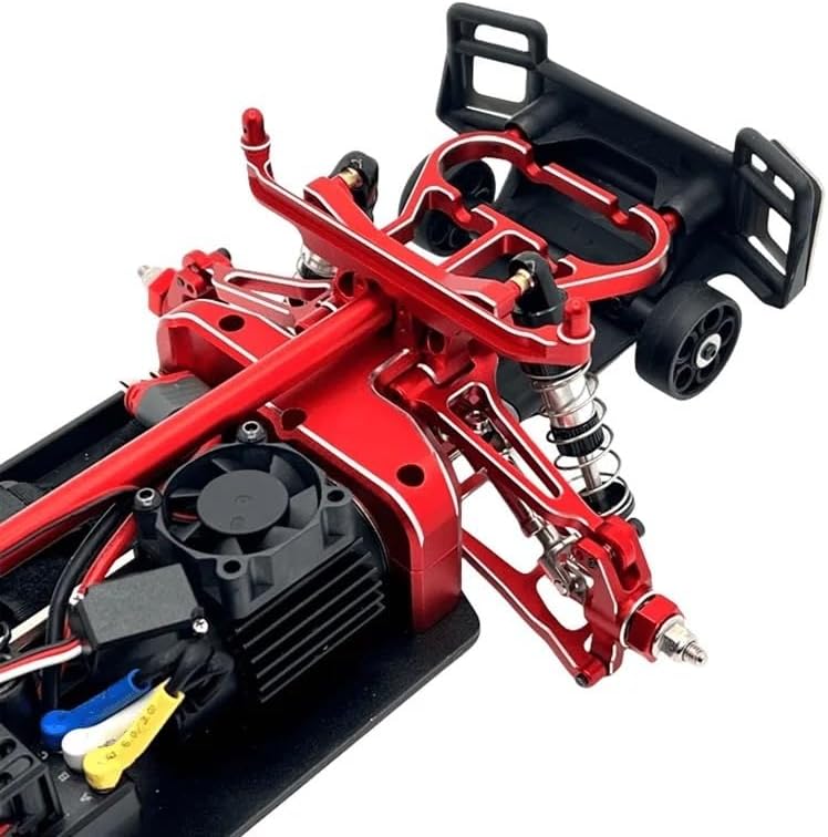 RC Crawlers Spare Parts for Mjx for Hyper Go 14211 Steering Cup Suspension Arm Shock Absorber Body Mount Set RC Car OP Metal Upgrade Parts(Black)