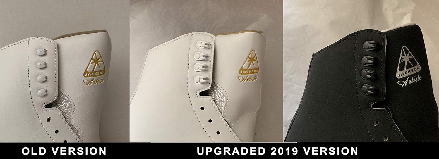 Jackson Ultima Artiste Figure Ice Skates for Women, Girls/White Color - Improved, JUST LAUNCHED 2019 Bundle with Skate Guards