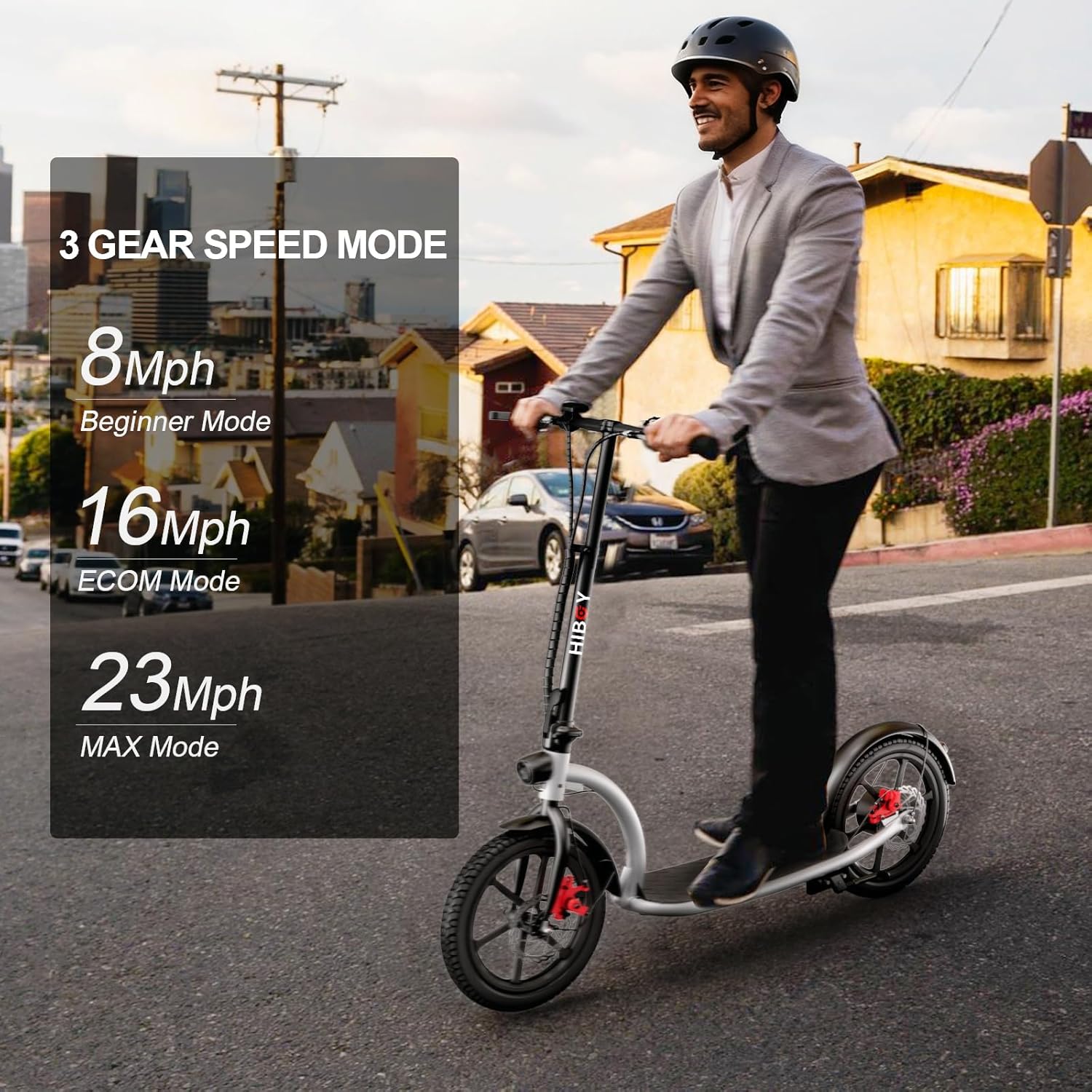 Hiboy VE1 PRO/ECOM 14 Electric Scooter - 500W/450W Motor Electric Scooter for Adults - 16