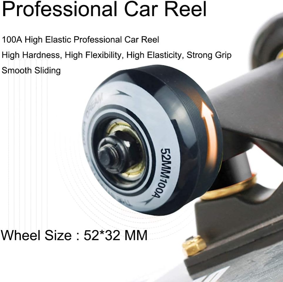 Skateboards 31 x 8 inch Complete Skateboard for Beginners 7 Layer Canadian Maple Double Kick Deck Concave Cruiser Trick Skateboard for Kids and Adults with All-in-One Skate T-Tool