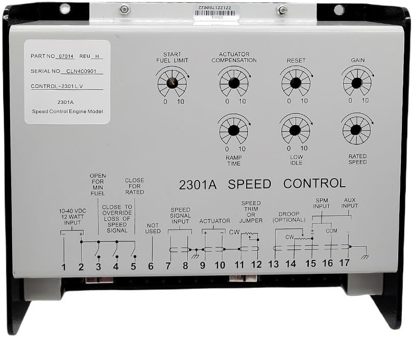 Speed Controller 2301A 9907-014 Speed Governor Control Panel Generator Parts