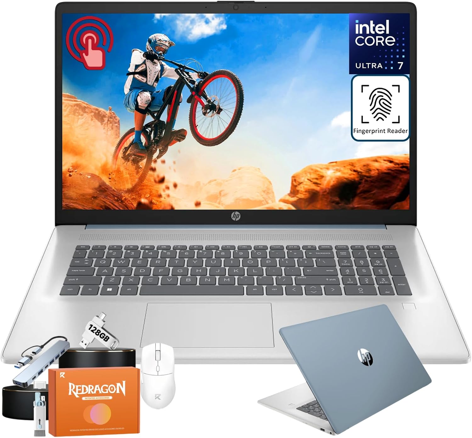 HP Business Touchscreen Laptop 17 inch, Intel Ultra 7 255U, Intel AI Boost (12 NPU TOPS), 32 GB DDR5, 1 TB SSD, 17.3