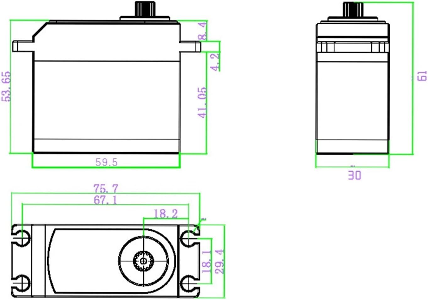80KG high Torque high Pressure CNC Aluminum Shell Metal Gear Hollow Cup Waterproof 1/6 Scale Giant servo Suitable for Large Models
