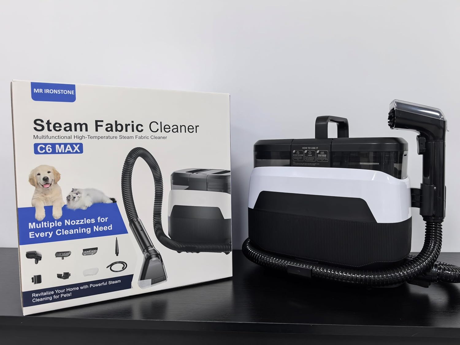 MR IRONSTONE Steam Cleaner, Wet Vacuum Cleaner with Water Tank