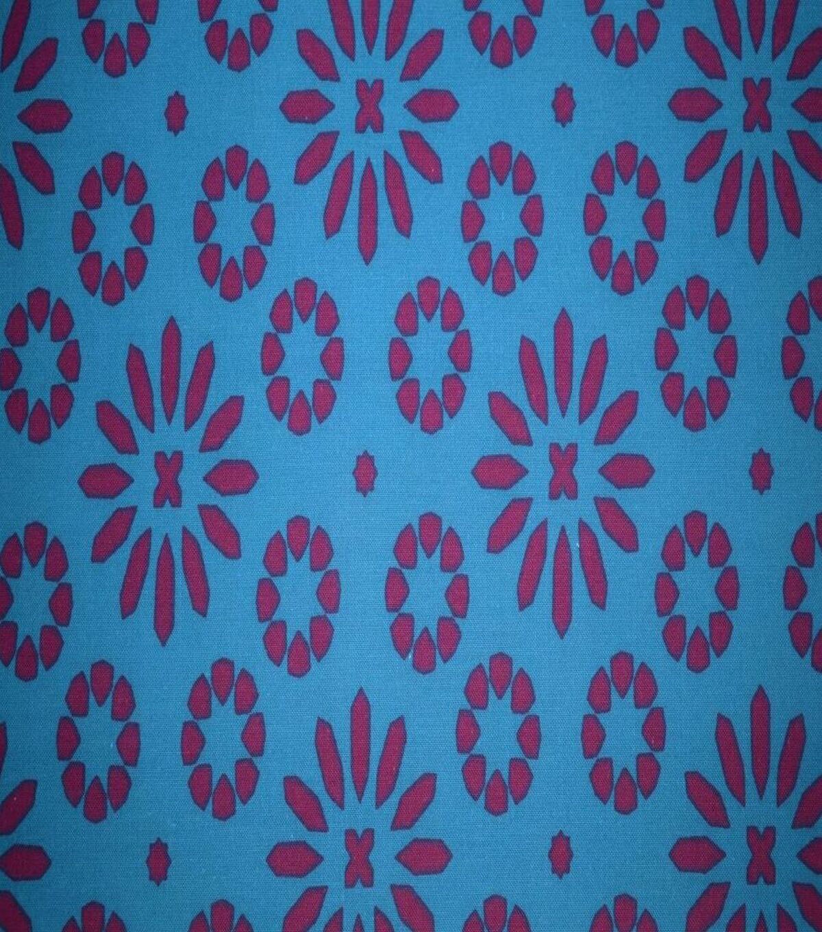 Purple Floral on Blue Quilt Cotton Fabric by Quilter's Showcase