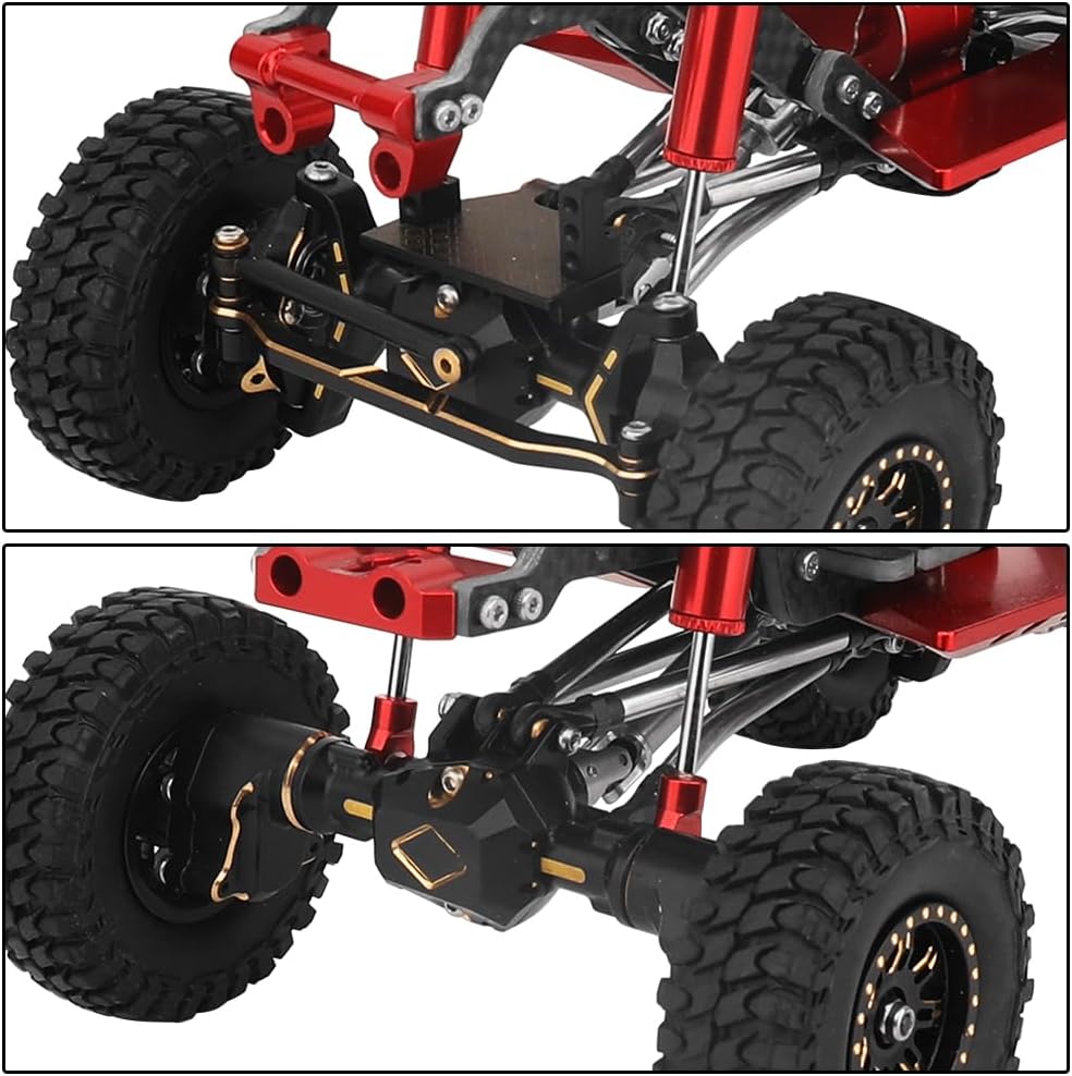 Ascent 18 Metal & Carbon Fiber Chassis Frame Assembled Kit with Transmission Axle Wheel Links for 1/18 RC Crawler Redcat Ascent-18 Upgrade