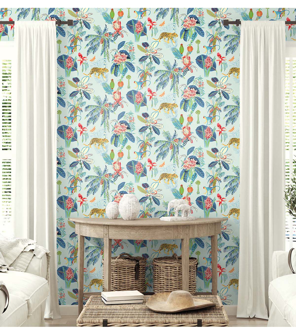 Tommy Bahama 20.5' x 18' Aegean Heavenly Kingdom Peel & Stick Wallpaper