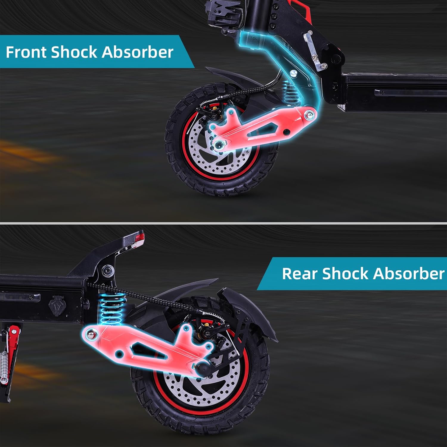 Adults Electric Scooter Escooter 1600W Motor 31MPH Top Speed 31 Miles Long Range 10