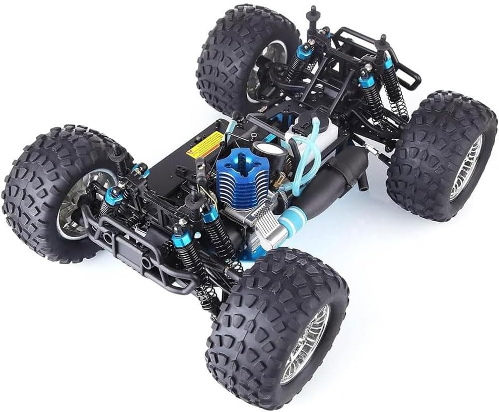 1/10 Nitro RC Truck 80KM/H Fast Nitro Gas Power Car 4WD Hhigh Speed Off Road Climbing Truck Buggy for Adult 18CXP Gas-Engine Remote Control Truck RTR Hobby Racing Vehicle Short Course Crawler