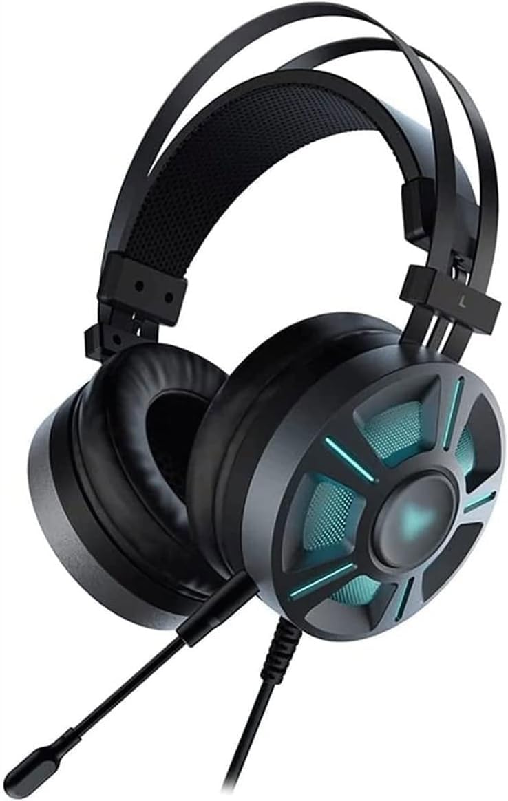 Gaming Headset with 7.1 Surround Sound, One Headset with Noise Canceling Mic & RGB Light,Computer Gaming Headset Headset