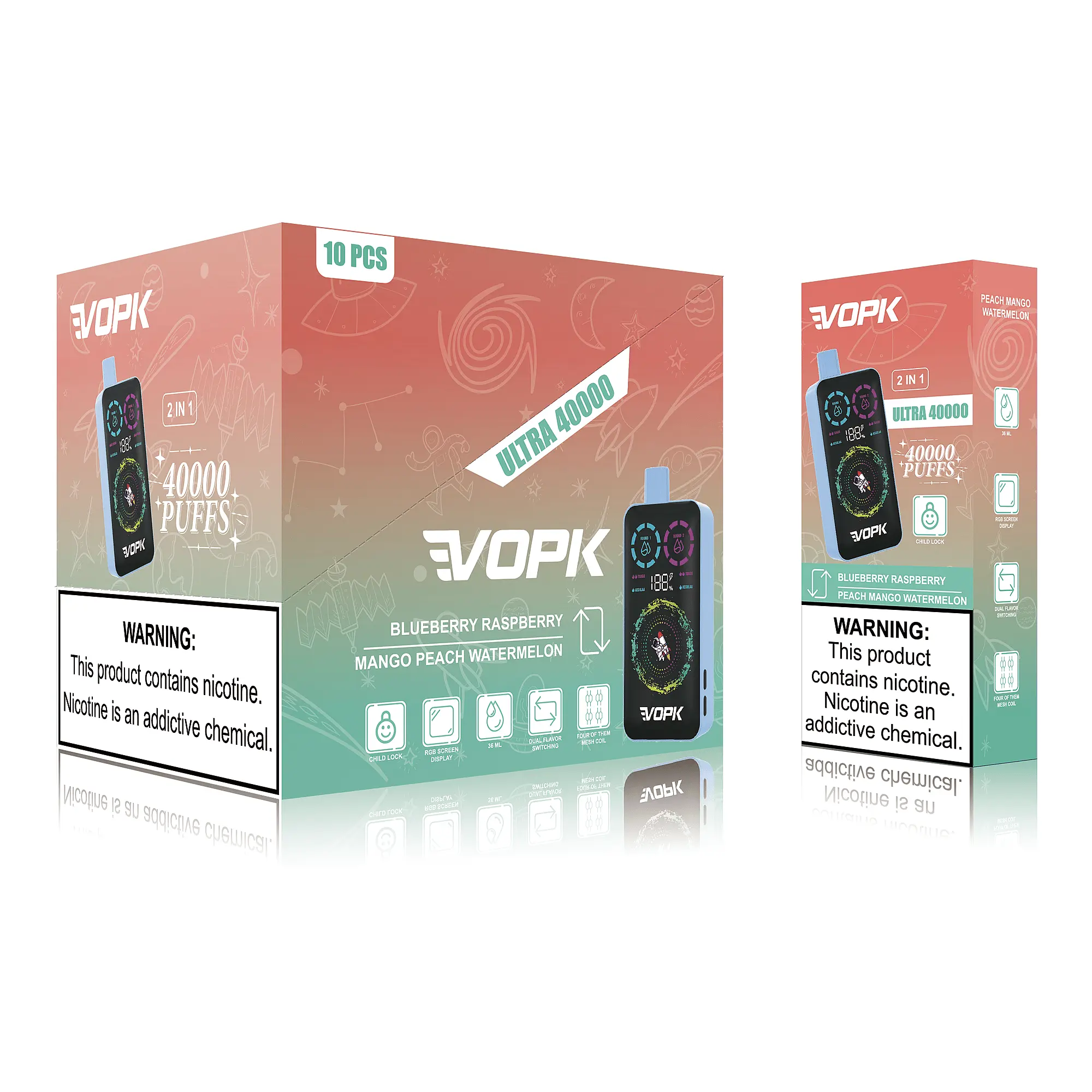 VOPK  ULTRA 40K 2 in 1 (10pcs) - MYEU VAPES