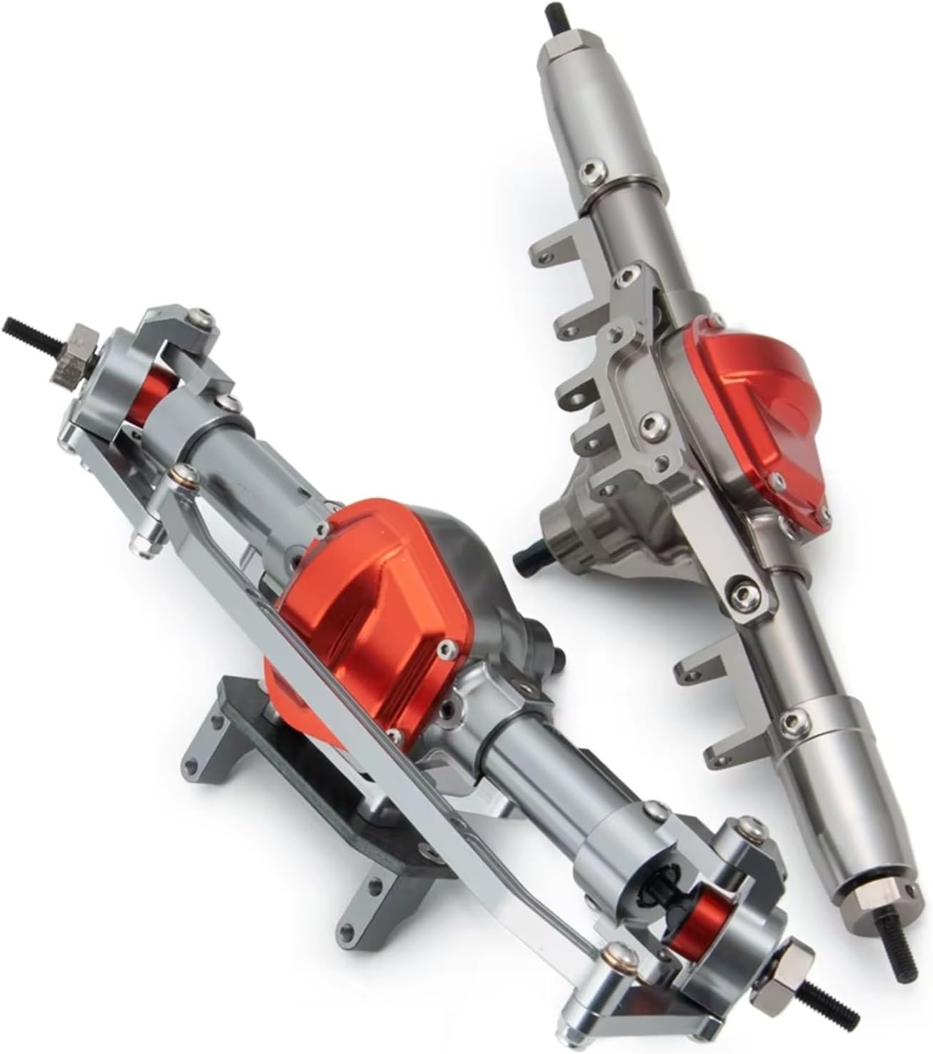 RC Spare Part Compatible with Axial for SCX10 for Wrangler 90047 1/10 RC Crawler Car Parts Accessories Metal Alloy Front Rear Straight Axle Set