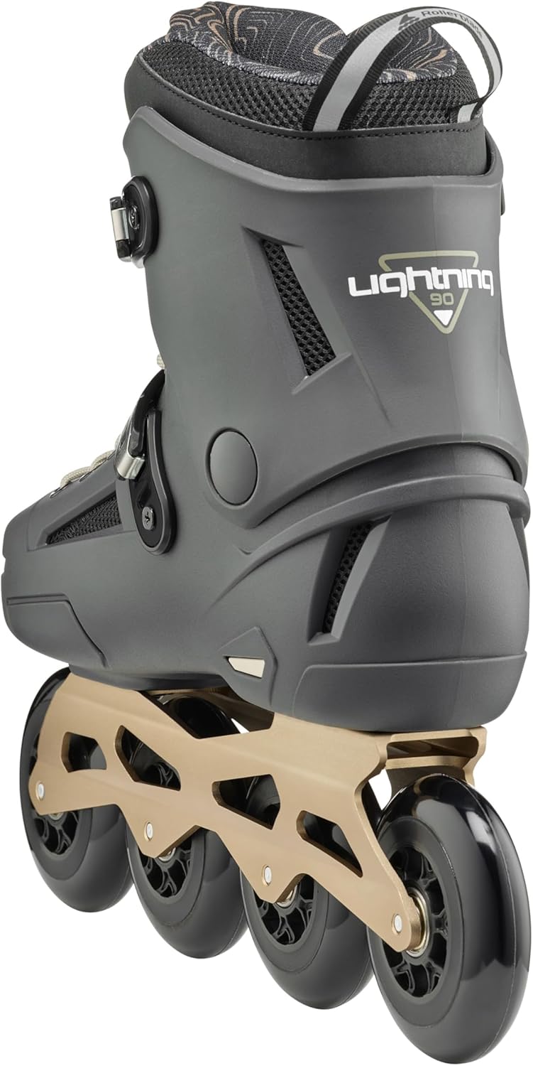 Rollerblade Lightning 90 Men's Urban Inline Skate, Anthracite and Taupe