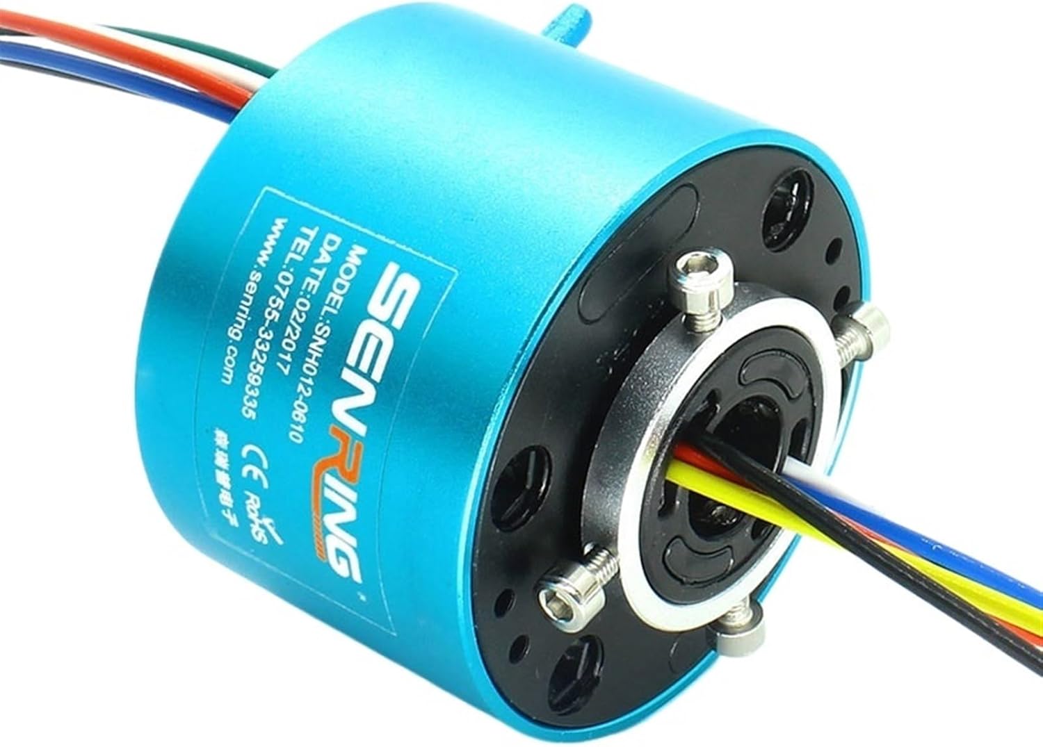 Electric Swivel Slip Ring Hole Size 12.7mm 4 Circuits Signal 2A of Through bore Slip Ring