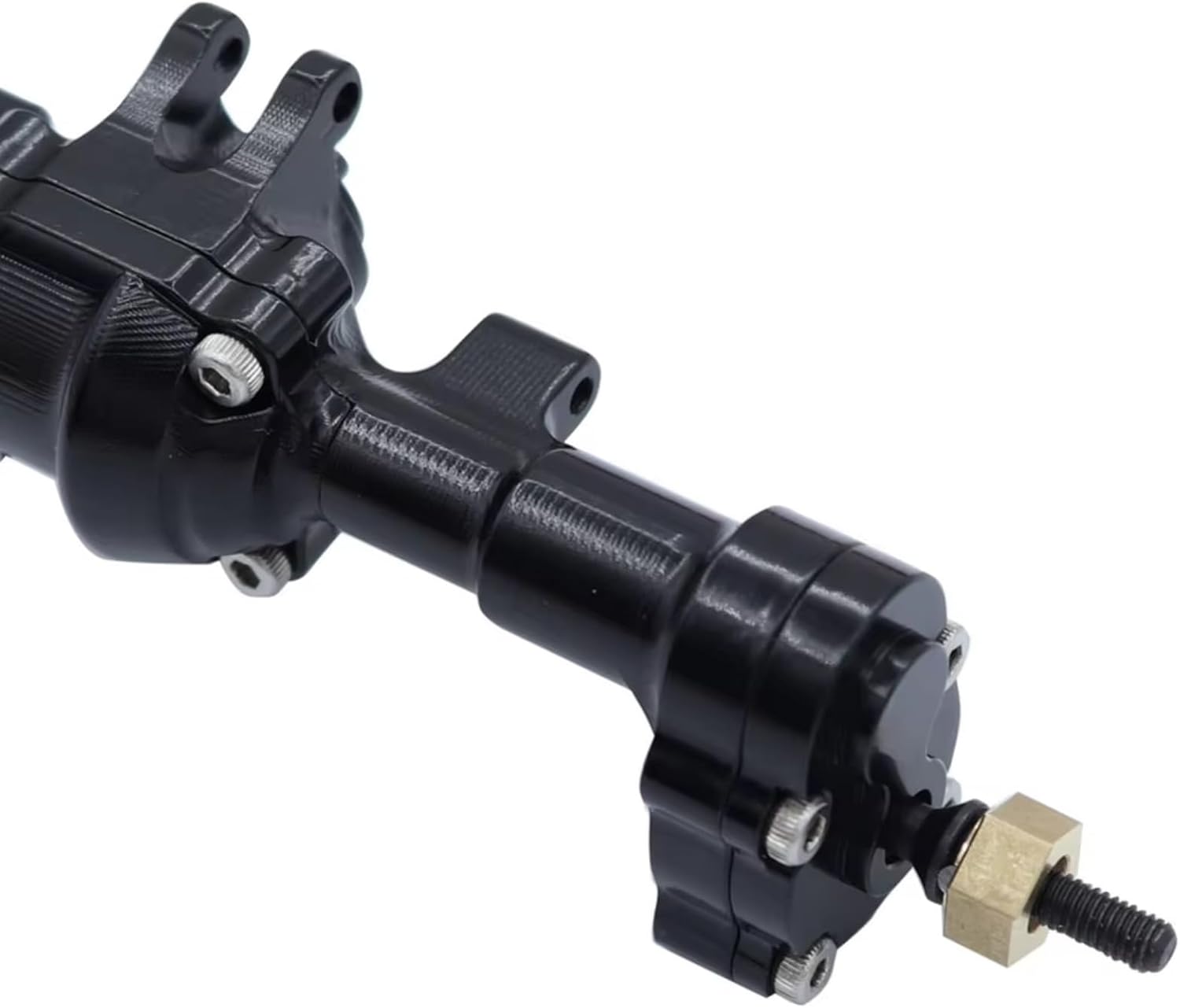 RC Axle Models For FMS For FCX24 AD22 1/24 Complete Metal Front And Rear Portal Axle With Gear RC Car Upgrades Parts Accessories Black