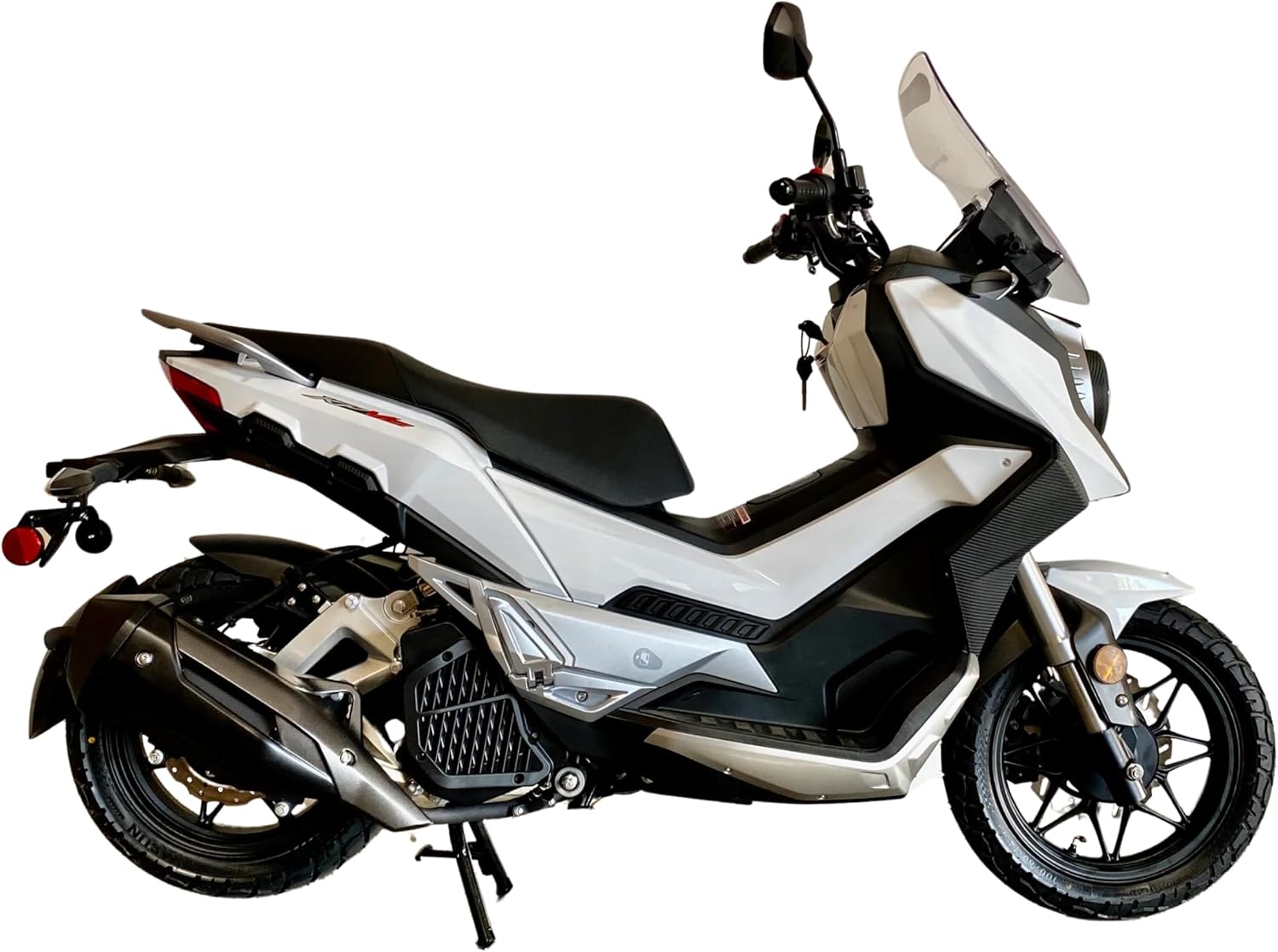 Lifan KPV 150 | 150cc Adventure Scooter | Fuel-Injected | Liquid-Cooled | Automatic CVT | 98 MPG | Front & Rear Disk Brakes | USB Port | Gas EFI ADV Scooter | Street Legal Delivery Moped with Storage