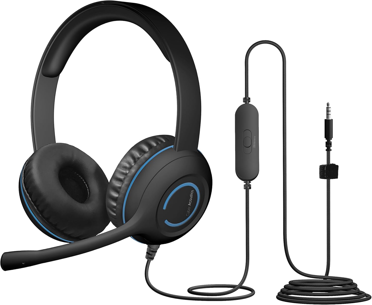 Cyber Acoustics 3.5mm Stereo Headset (AC-5002-80) – Durable, Crisp, and Clear Communication in Classrooms and at Home - 80 Pack
