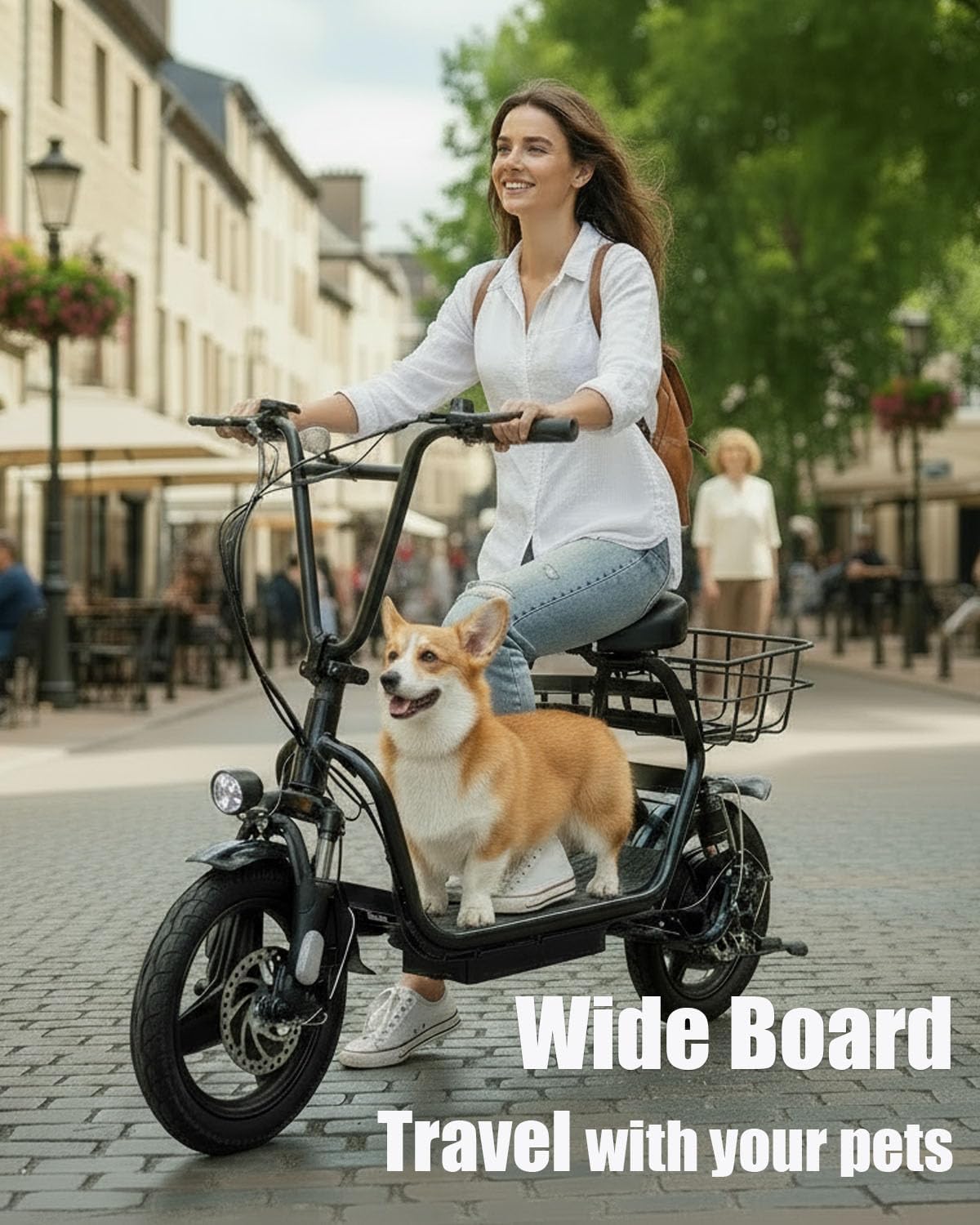 Caroma Electric Scooter for Adults with Seat, 800/1200W Motor, Max 30Miles Ranges&20Mph, 14