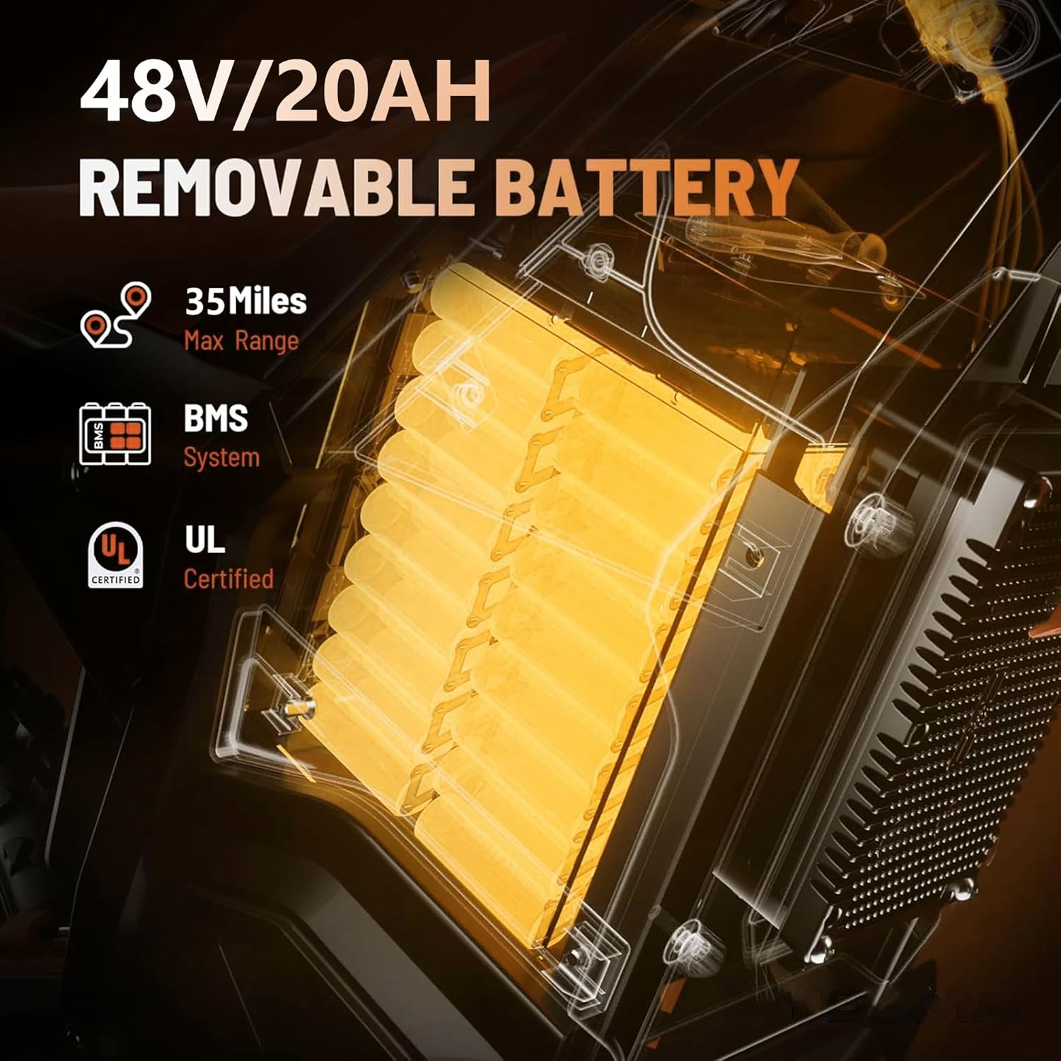 JVV M5 Electric Scooter, 2000W Mid-Drive Motor, 48V 20Ah, Hydraulic Brakes & Adjustable Suspension, for Trail, Beach, Street Riding