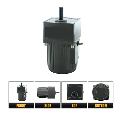 40W Micro AC Motor, 110V/220V, Single Phase, 12mm Shaft, 6-1400 RPM, 50/60Hz - High Efficiency Electric Motor for DIY Projects, Robotics & Automation