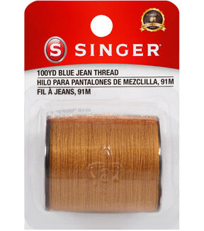 SINGER 100 yds Heavy Duty Denim Jean Thread Old Gold