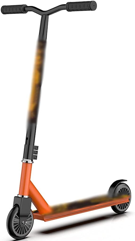 Scooters Lightweight Kick Scooter Adult Scooter with Nylon Wheels, 2-Wheel Professional Pro Scooter, Fancy Play Trick Scooters (Color : Orange, Size : 66.5 * 46 * 86cm)