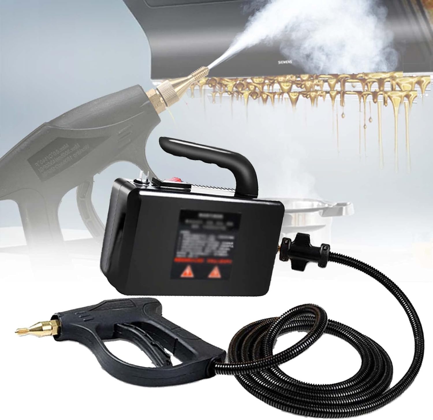 2600W High Temperature Portable Handheld Steam Cleaner for Home, Kitchen, Bathroom, Tile Grouting, and Car Detailing, 110V