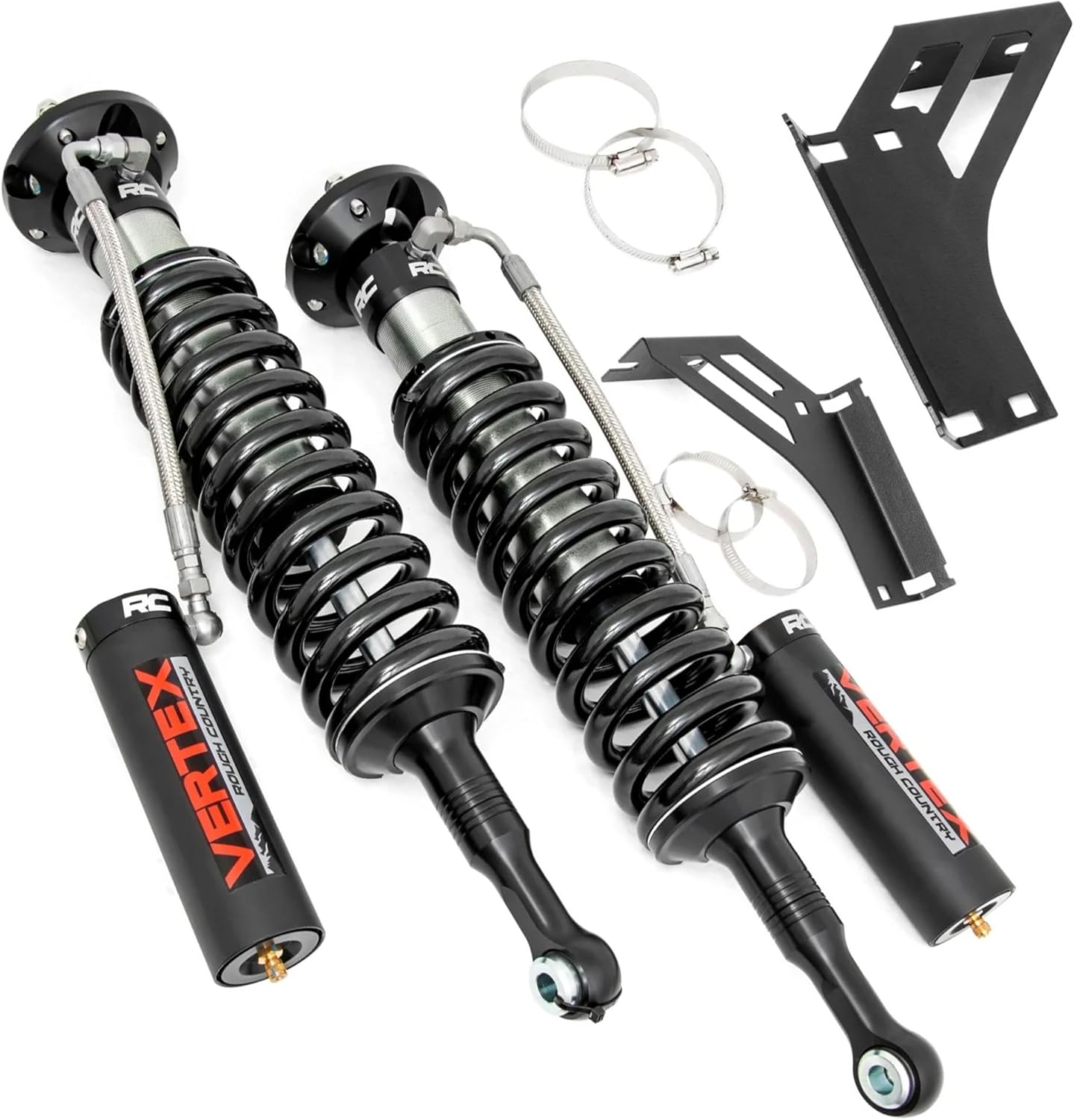 Rough Country Vertex Remote Reservoir Coilovers for Toyota 4Runner 4WD (2010-2024) - Front Suspension Lift Shocks, Fits 3