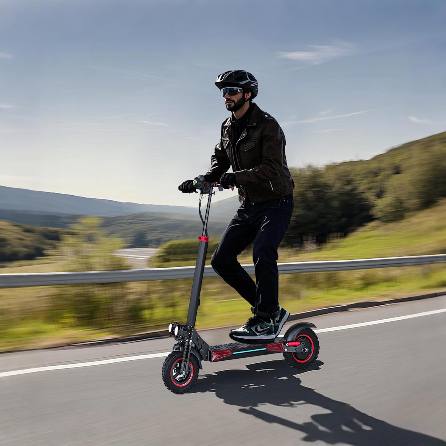 Electric Scooter for Adults, 1200/1600W Moter 48V18AH/21AH Battery, Max 34 Mile Range 40 Mph Power, 11