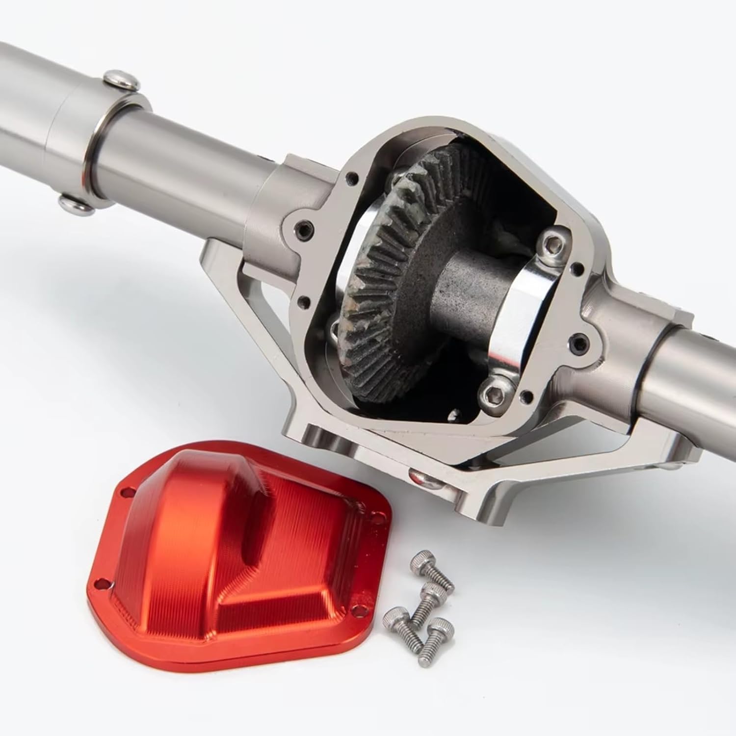 RC Spare Part Compatible with Axial for SCX10 for Wrangler 90047 1/10 RC Crawler Car Parts Accessories Metal Alloy Front Rear Straight Axle Set