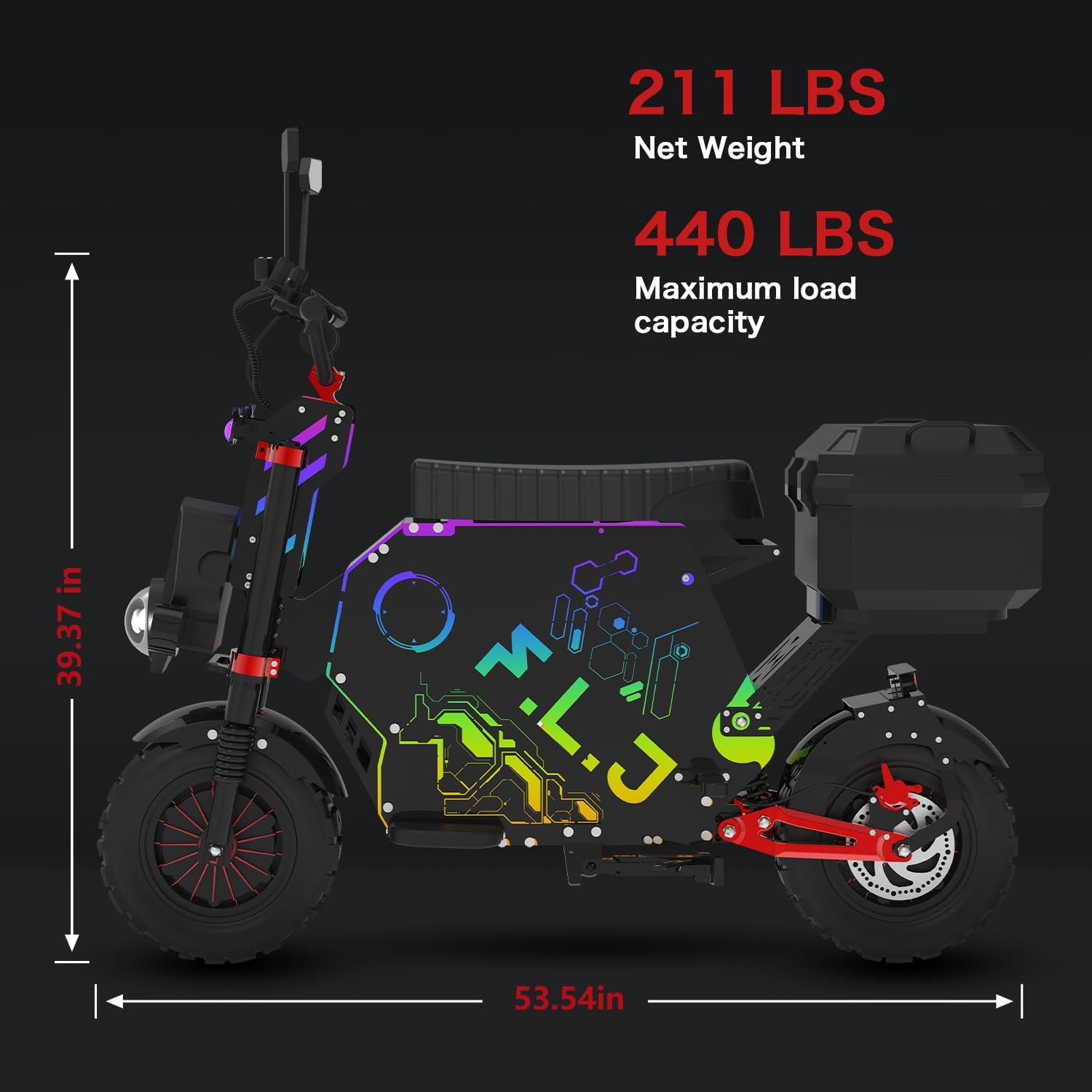 Electric Motorcycle for Adults, 12000W Dual Motor 72V100Ah Long Range Battery, Up to 75 MPH & 186 Miles Range, 14