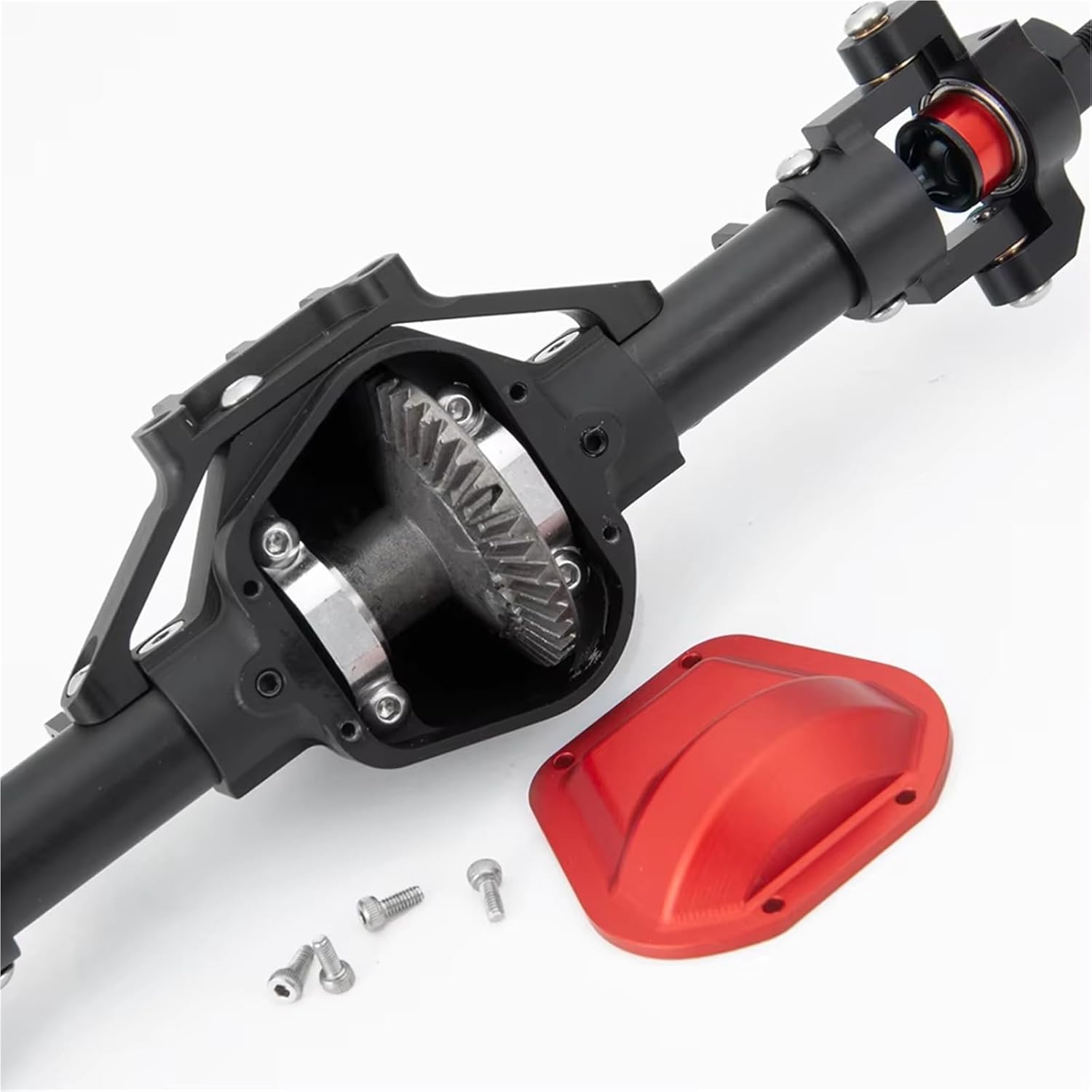 RC Car Parts Compatible with Axial for SCX10 90047 for Wrangler 1/10 RC Crawler Car Accessories Aluminum Alloy Front Rear Axle Portal Axle(Rear and Front)