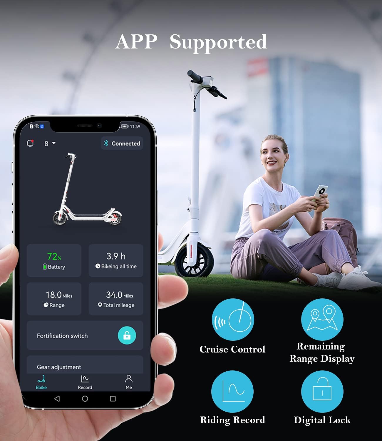 Electric Scooter - Max 17/18.6/28mile Range, 8.5