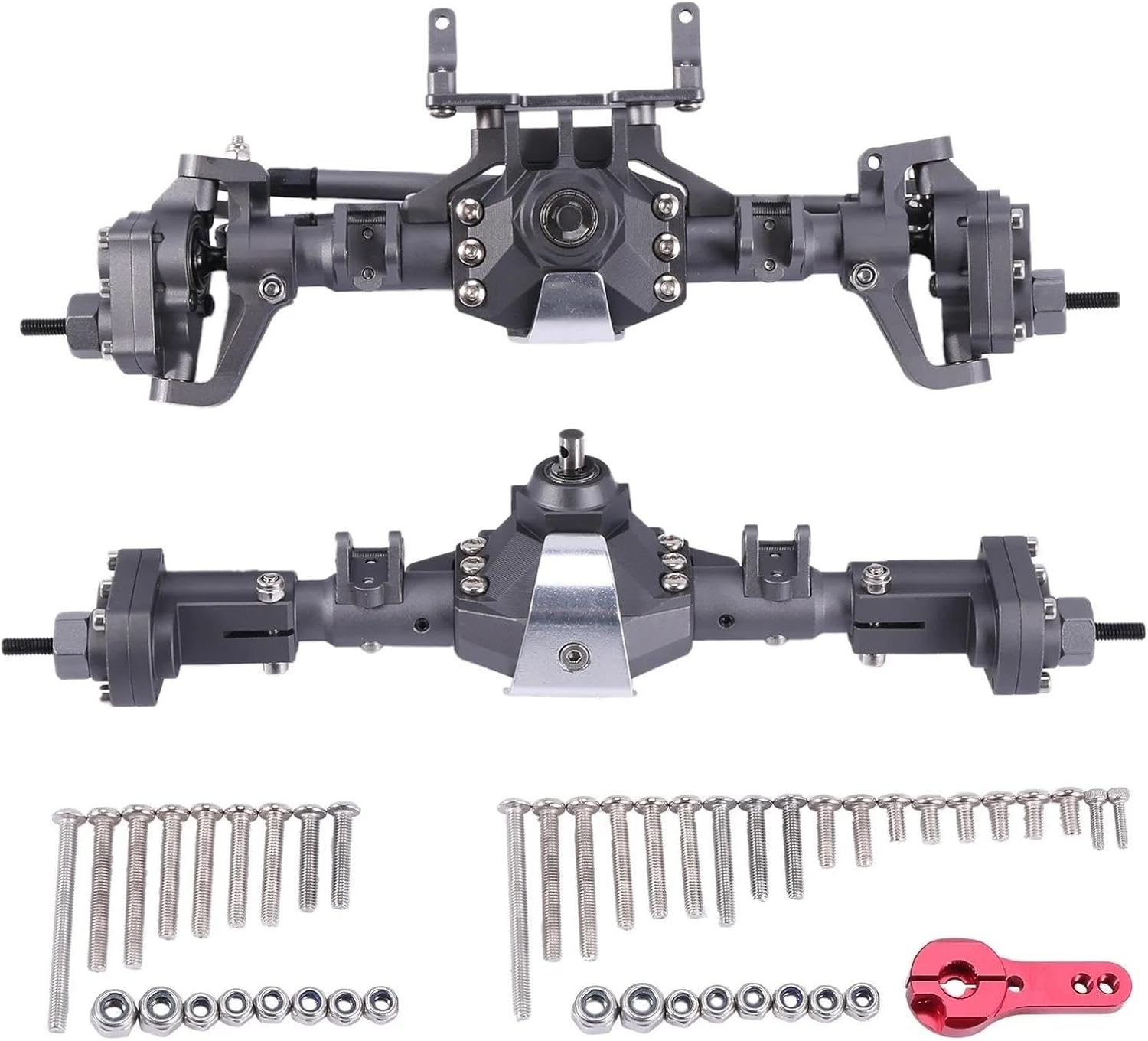 RC Vehicle Axles Compatible with Axial for SCX10 II 90046 for RC4WD D90 RGT 86100 for Redcat GEN8 RC Car Front Rear Axle Set Upgrade Parts Accessories(Color3)