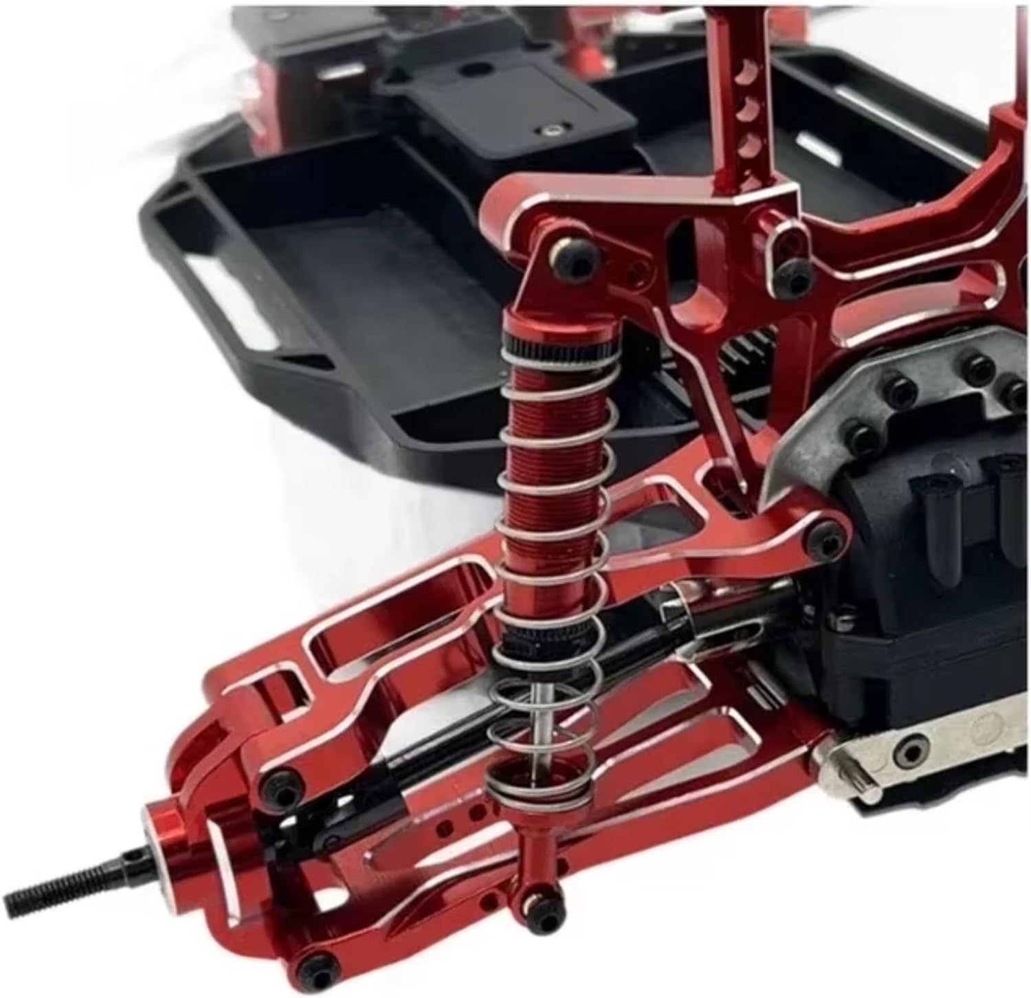 for UD1201 UD1202 Pro 1/12 Metal Steering Cup Shock Absorber Suspension Arm Shock Tower Link Kit RC Car Upgrade Parts Accessories RC Car Repair Kit(Red)