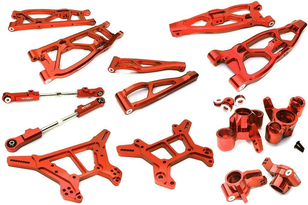 Red Machined Alloy Suspension Upgrade Kit for Arrma Kraton 6S BLX 1/8 Scale