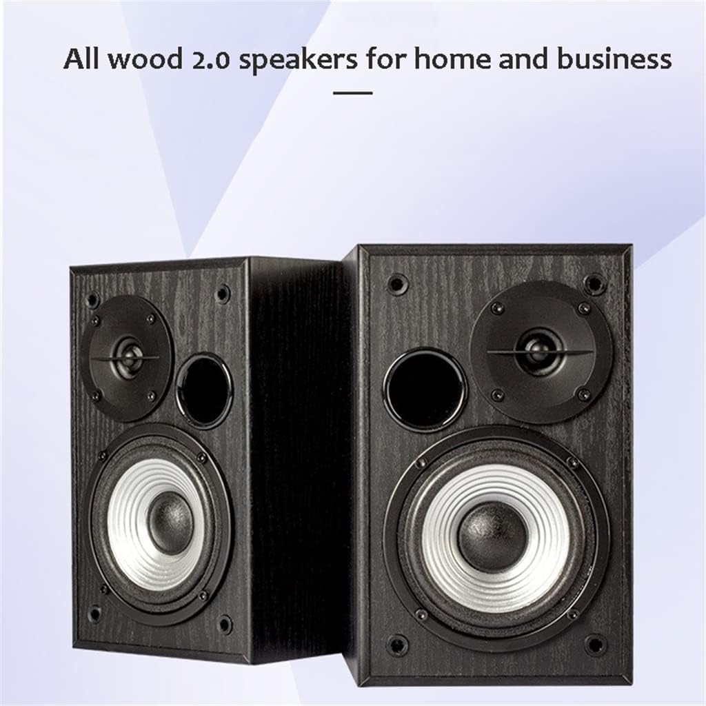 Wood Computer Speaker USB Powered 1.3m Wired 1 Pair Bass Stereo Speaker for Laptop Desktop Phone 12W * 2 Powerful Speaker