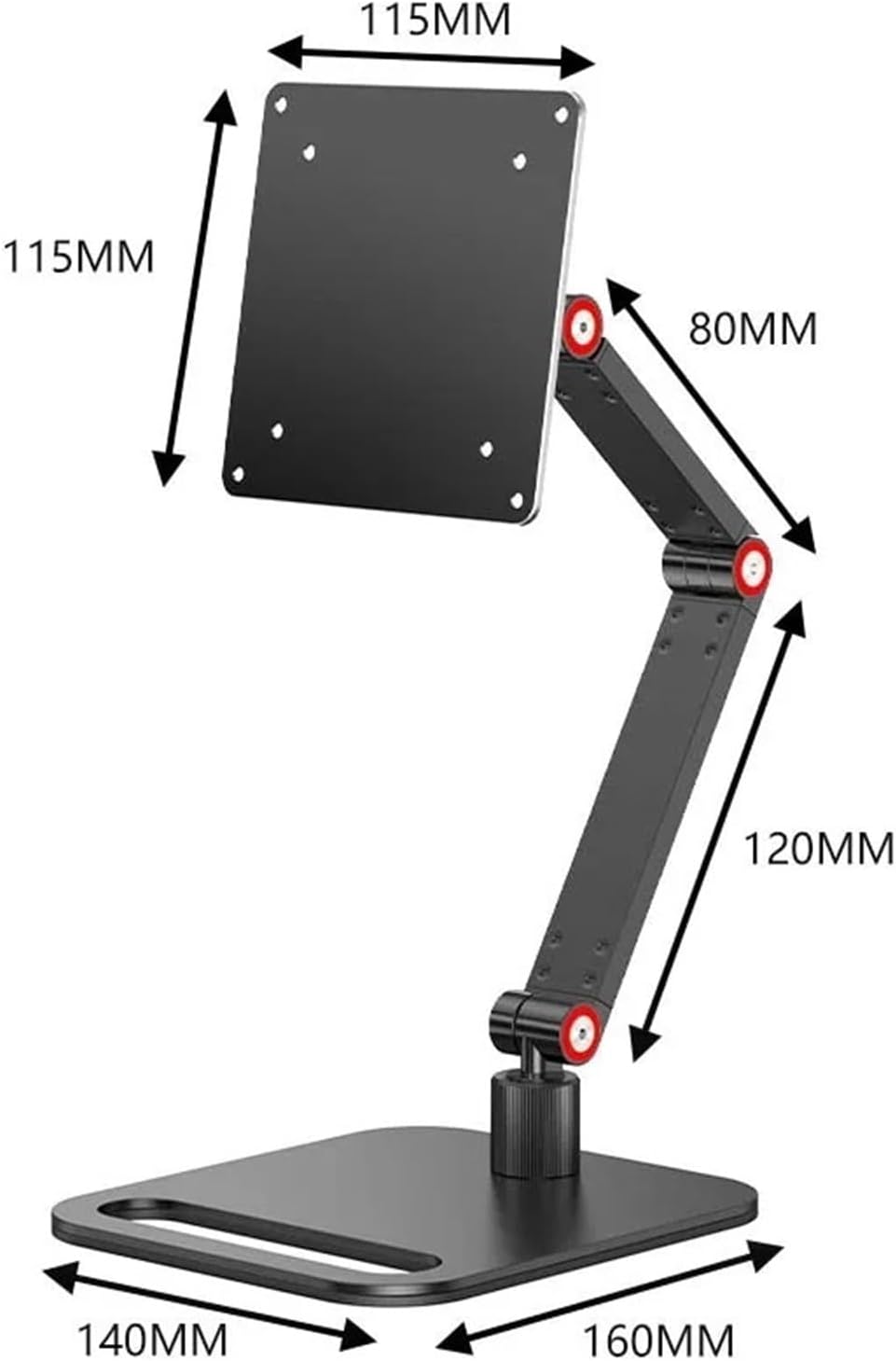 Metal Monitor Stand 100x100 75x75 Mount Portable Stand Adjustable Desktop Stand for 14 to 24 Inch Monitor Accessory