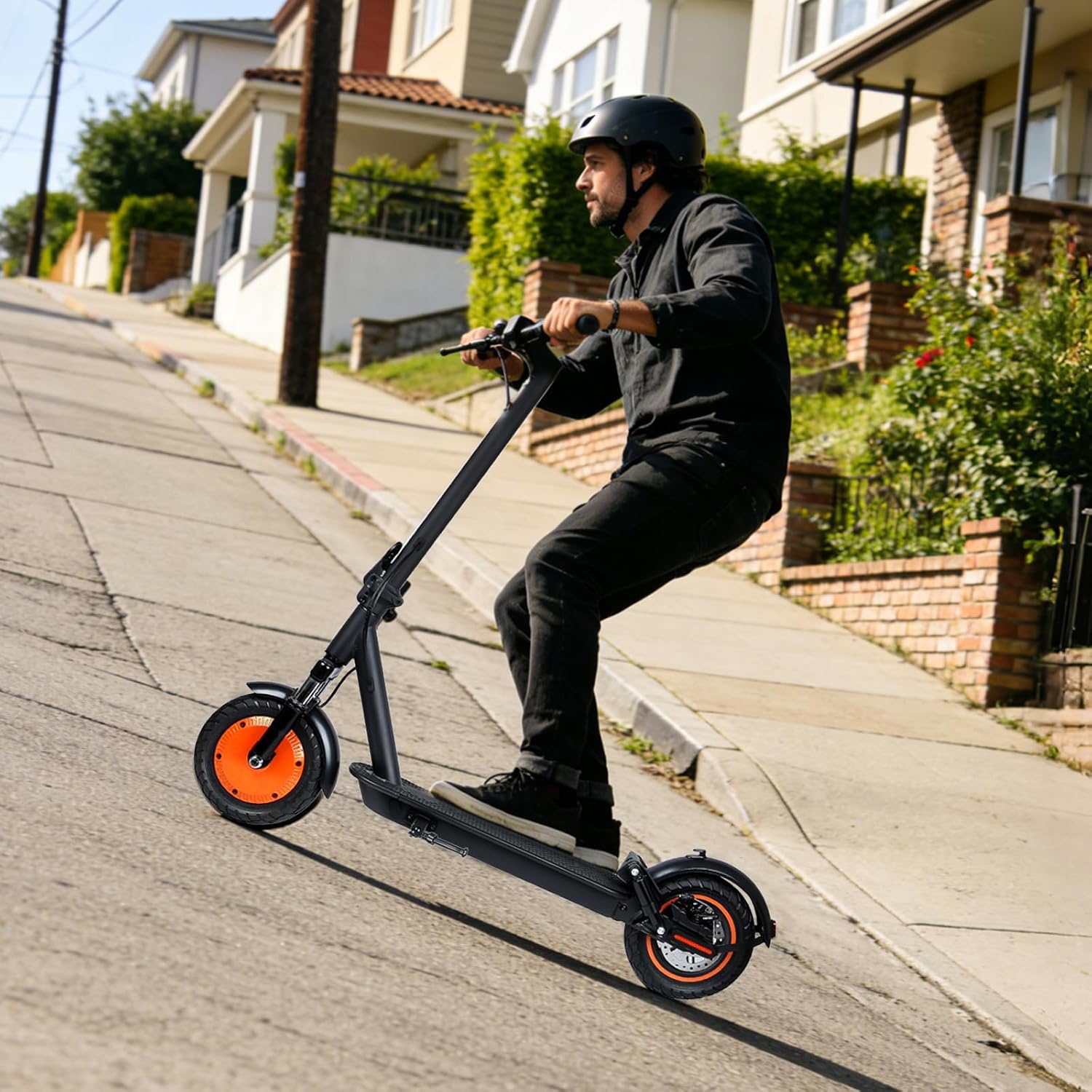 Electric Scooter for Adults，8.5/10inch Solid Tires，15/20MPH Top Speed ，12/21/24Miles Range, 350/500/1000W Motor，Foldable Commuter E-Scooter with App, Dual Brake System, UL2272 Certified