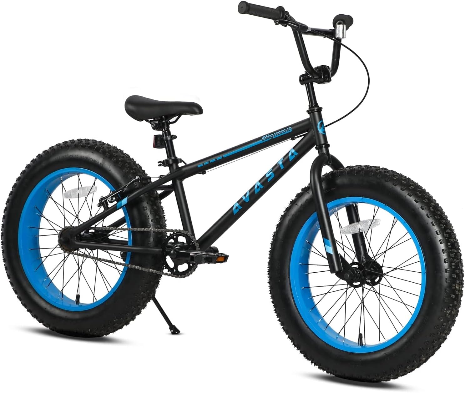 Glerc 20 Inch kids Fat Tire Bike, BMX Style Single Speed Mountain for 6 7 8 9 10 11 Years Old Boys，Black