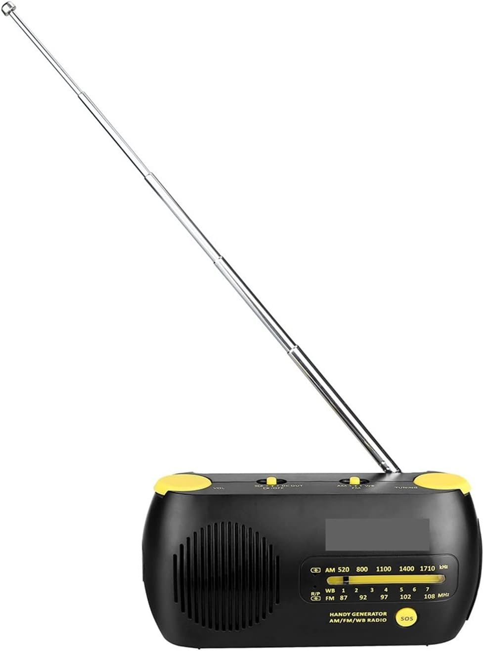 KUYBTU Tr627 Fm Am NOAA Weather Radio Emergency Sos Hand Crank Solar Receiver with Flashlight Mp3 Player Digital Recorder