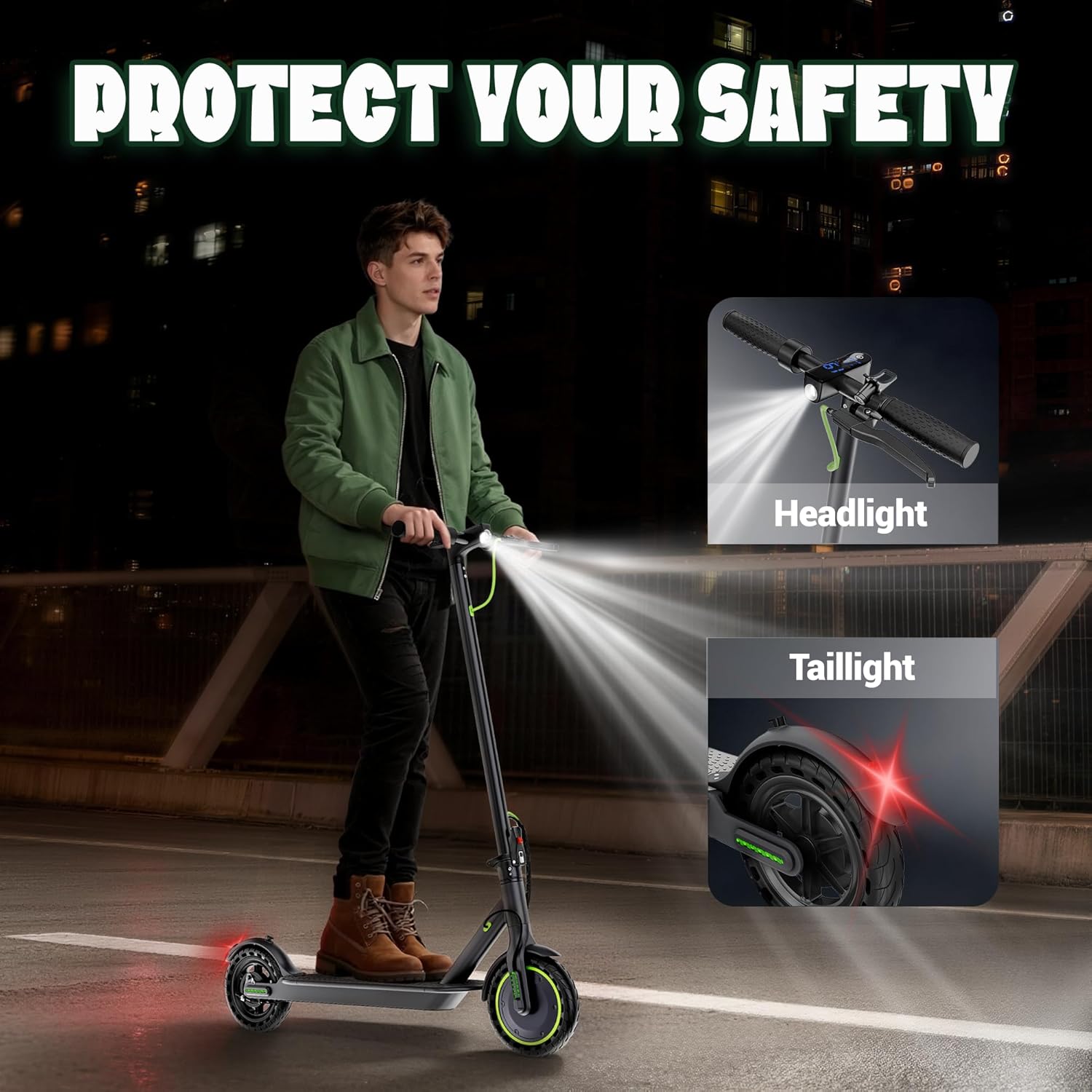 VOLPAM Electric Scooter Adult, 19 MPH & 15 Miles Range, 350W Motor, 8.5