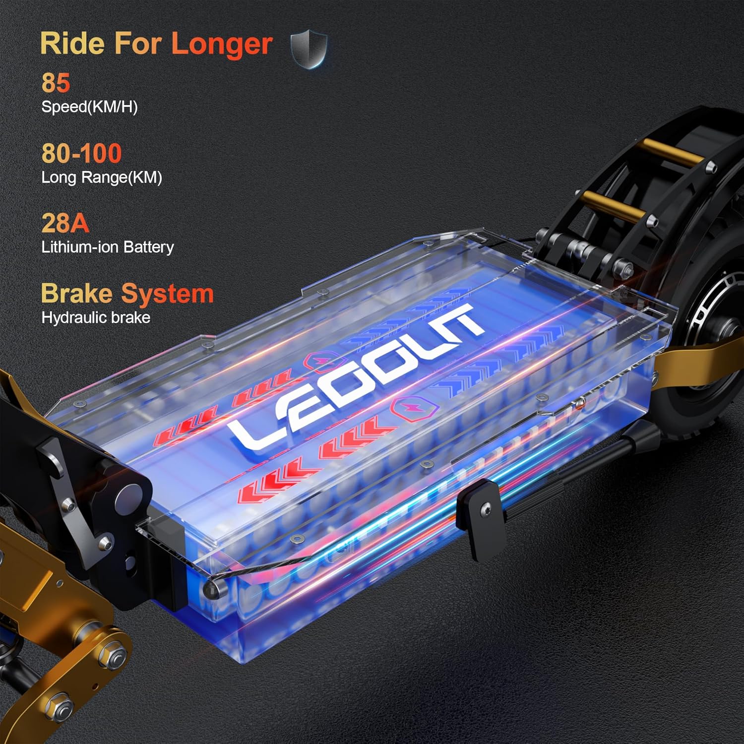 T88/T85 Electric Scooter for Adults Series, 1500W/6000W Peak Motor, 31-53 Mph & Up tp 40-59 Miles Long Range Off-Road Electric Scooter, 10