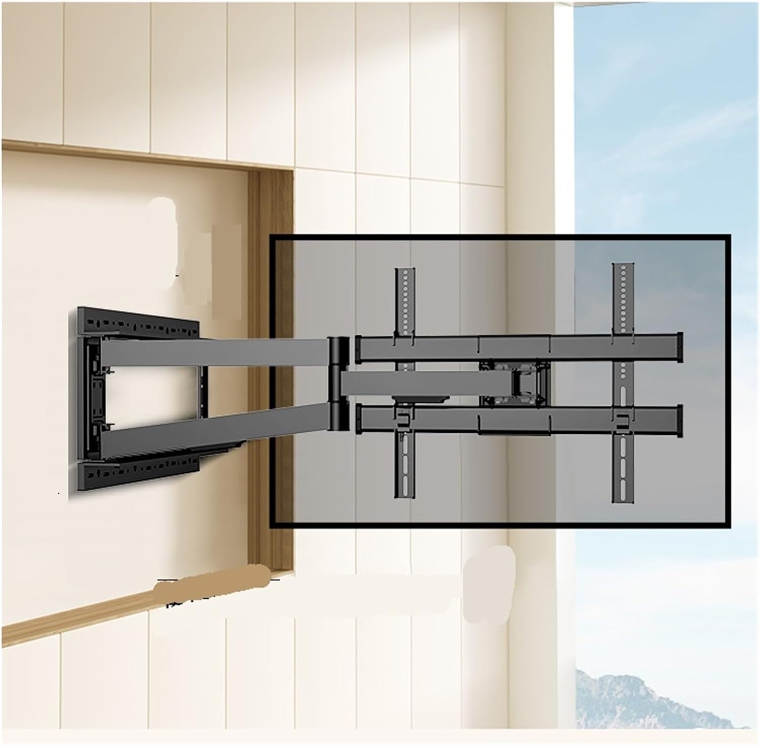 Bracket TV Rack Telescopic Rotating Folding Bracket Wall Hanging Wall Rack