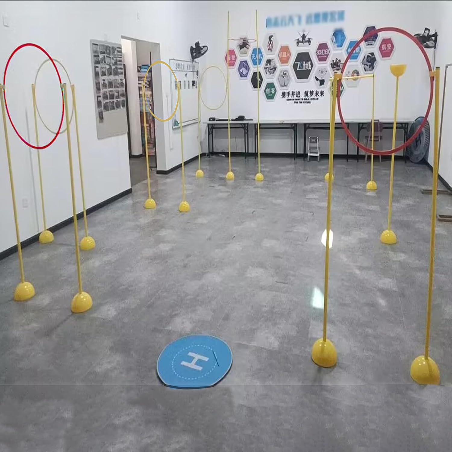 Indoor Drone Obstacle Course for Racing Drones, Any Combination Drone League Kit with Drone Landing Pad, for Racing Drone/Rc Helicopters/Quadcopter